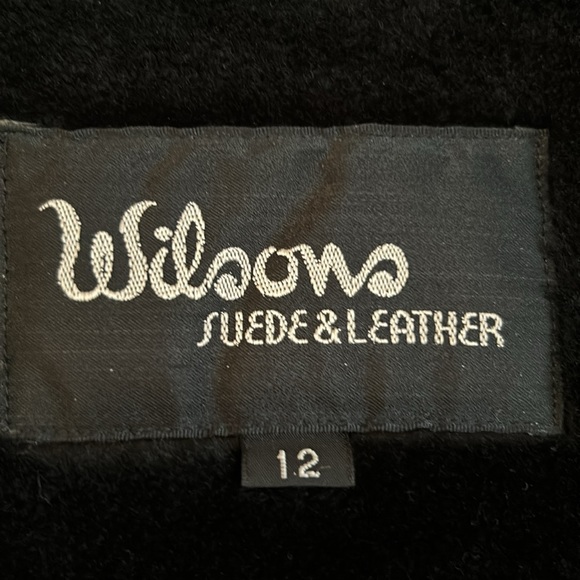 Wilsons Suede & Leather-Black Leather Jacket-Size 12-Excellent Condition - Picture 7 of 11